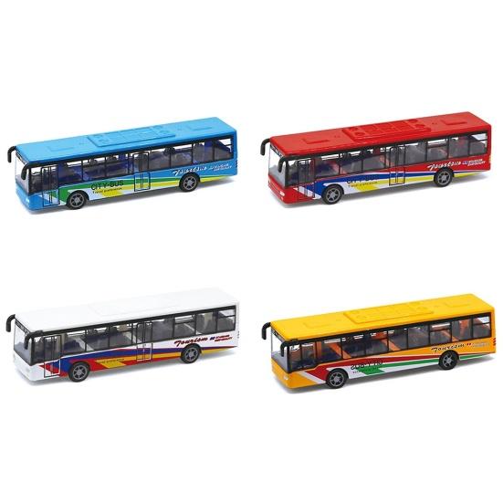 Alloy Mini Simulation Pull Back Car Bus Model Desktop Decor Kids Collectible Toy