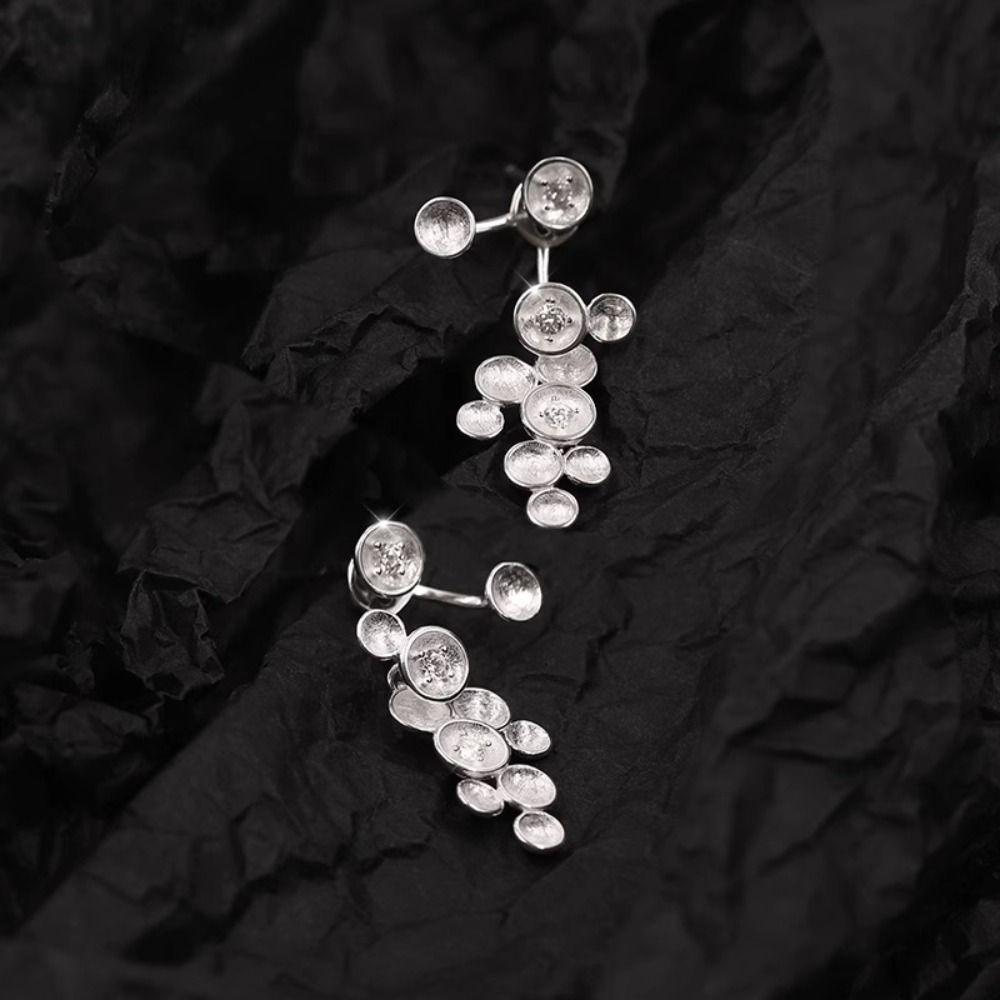 

Металлические металлические серьги Золотые серьги-подвески в горошек Серьги-подвески для торжественной одежды серебряный