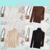 Elegant Knit Sweater For Women With High Neck Slim Fit Long Sleeve Casual Wear