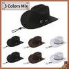 3-24PCS Cowboy Hats Wedding Western Cowboy Hats Party Bachelorette Cowgirls Hats with Shapeable Wide Brim for Party Guests Gifts