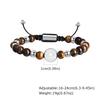 Benediktiner Perlenarmbänder für Männer Jungen, Verstellbares Edelstahl Armband mit runden Anhängern, Christlicher Religiöser Schmuck Geschenk