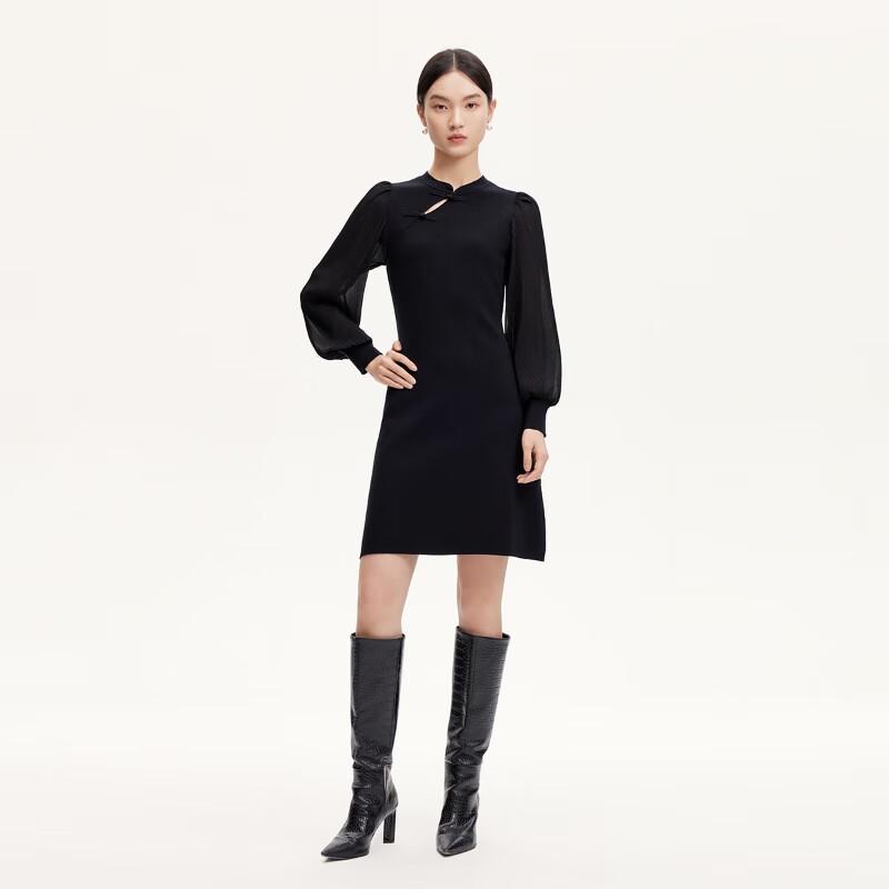 

VEROMODA Женское трикотажное платье А-силуэта в новом китайском стиле S