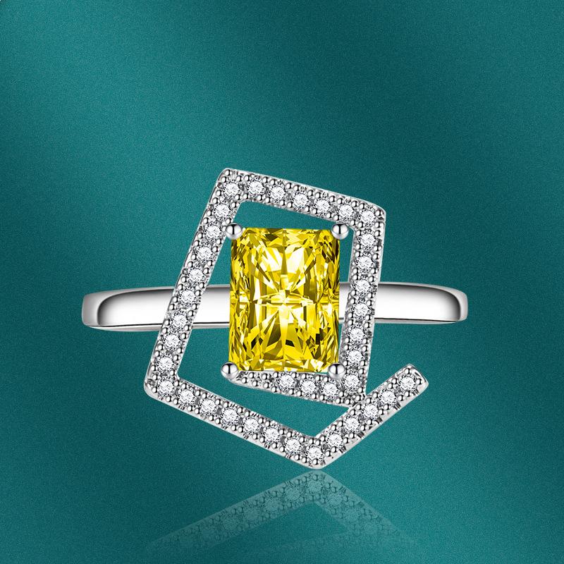 

SACE GEMS классическое кольцо из медного сплава с цирконом женские ювелирные изделия свадебный подарок для вечеринки open жёлтый