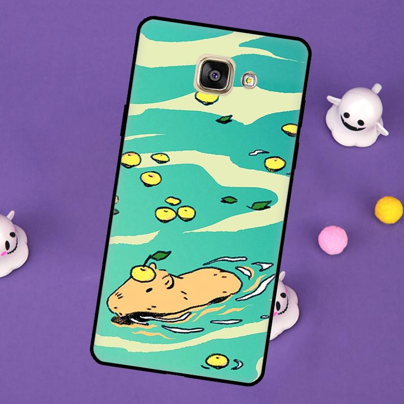 Süße Capybara Hülle Für Samsung Galaxy A3 A5 2016 J3 J5 J7 2017 J6 J4 Plus A6 A7 A8 A9 J8 2018 Rückseite