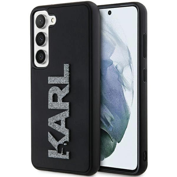 Karl Lagerfeld Klhcs24S3Dmbkck S24 S921 Czarny/Black Hardcase 3D Rubber Glitter Logo