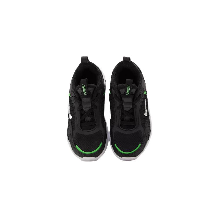 New Nike Air Max Bolt Slip-Resistant Cushioning Wear-Resistant Running Shoes Black Green Children Aged 3-7 Years Old CW1627-006