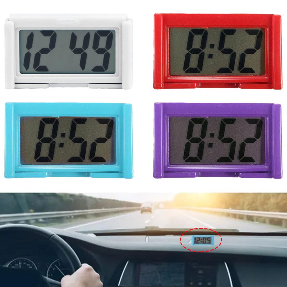 Mini Auto Armaturenbrett Digitaluhr Fahrzeug Selbstklebende Uhr Mit LCD Zeit Tag Anzeige Automobil Aufklebeuhr Für Autos O7S8