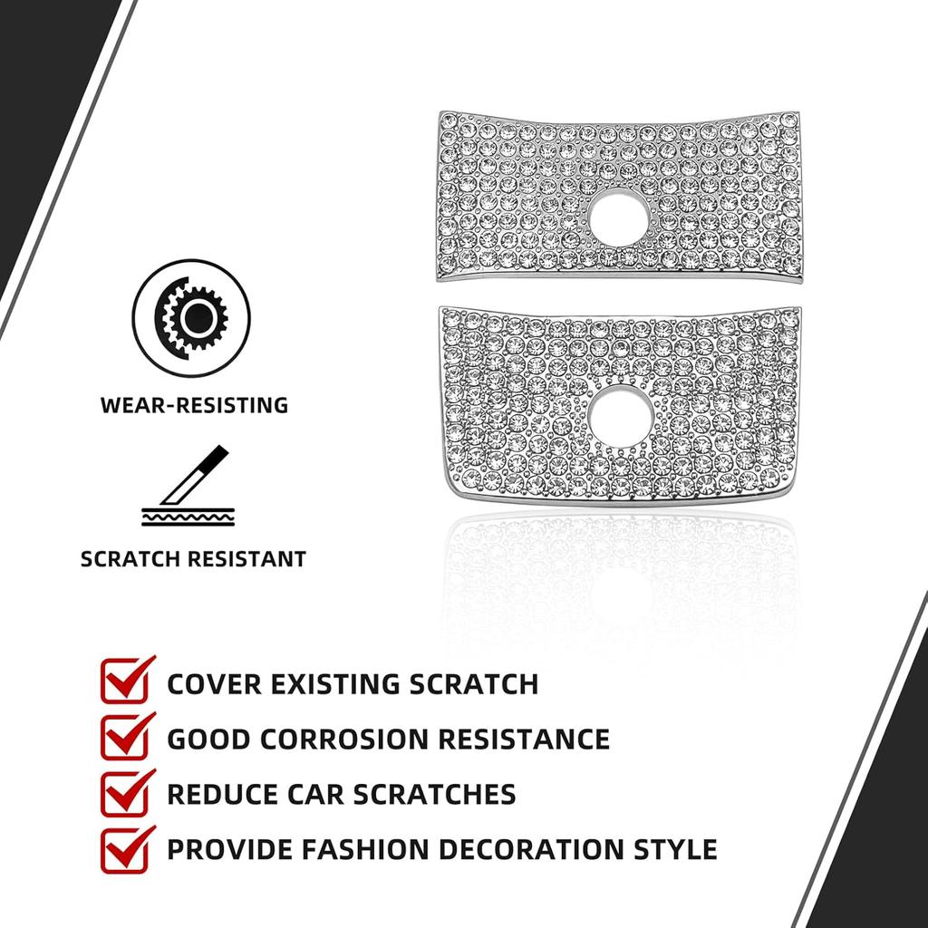 Bling Car Accessory for Ford Explorer,Crystal Electronic Brake and Automatic Start/Stop Button Box Sticker for Ford Explorer 2024.