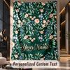 Floral Elegance 25 Theme Wall Tapestry Customized With Name Text Personalized Hanging Tapestry For Bedroom Living Room Decor