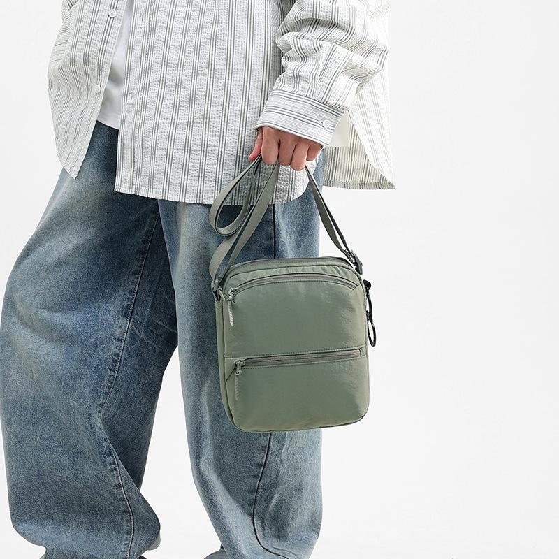 Men's Crossbody Bag Multi-compartment Shoulder Bag Lightweight Commuter Small Square Bag