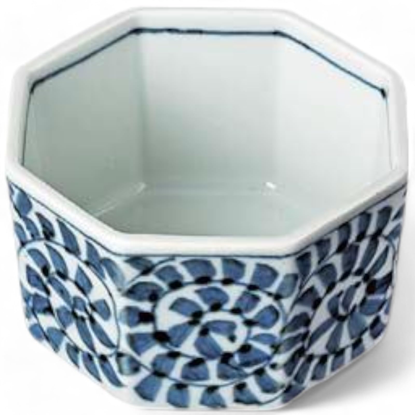 

Takumifu Arita Ware 10cm Hexagonal Octopus Arabesque Side Plate, Made in Japan