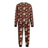 Matching Family Christmas Print Flannel Homewear Set Long-Sleeve Top And Pants
