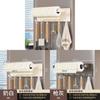 Magnetic Paper Towel Holder With Hooks For Kitchen Storage And Refrigerator Side Mounting