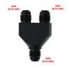 Y Block Fittings -6 AN Female Swivel to-6 AN X 2 Parallel Exit - 6AN to Dual 6AN