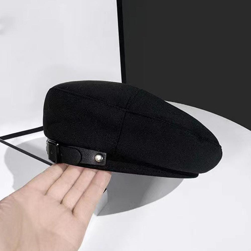 Winter Trendy Single Color Autumn For Girls Painter Hat Keep Warm Octagonal Cap Buckle Beret Women Caps Painter Hat