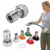 3/4 GHT To 1/4 Quick Connector Stainless Steel Leak-Proof Adapter Convert Water Hose To Power Washer Connector