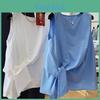 Minimalist White Cotton Knot Tank Top For Summer Casual Wear Women