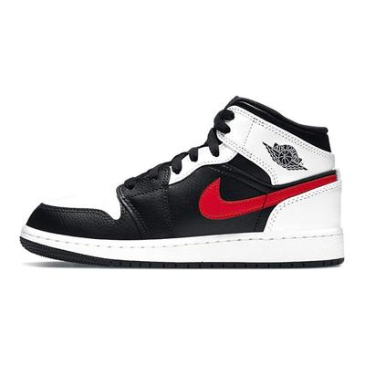 Air 1 Mid GS Chile Red Buty dla dzieci Czarne Białe 554725-075