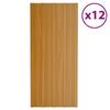 VidaXL Roofing Panels 12 Pcs Galvanized Steel Light Wood 100x45 Cm 317219