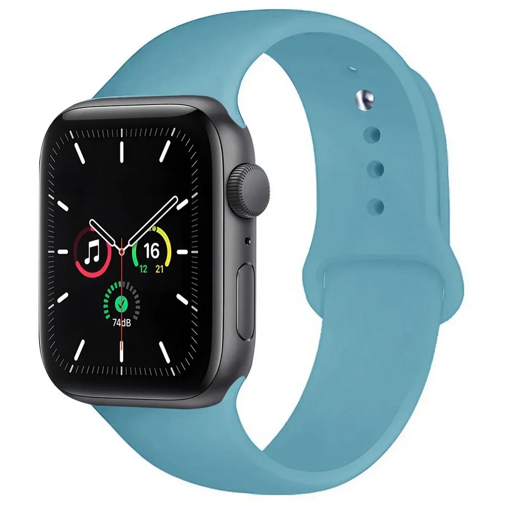 Silicone Band For Apple Watch straps 45mm 44mm 40mm 41mm 42mm-46mm sport bracelet iwatch series 8 7 6 5 4 3 SE 9 10 Ultra 2 49mm