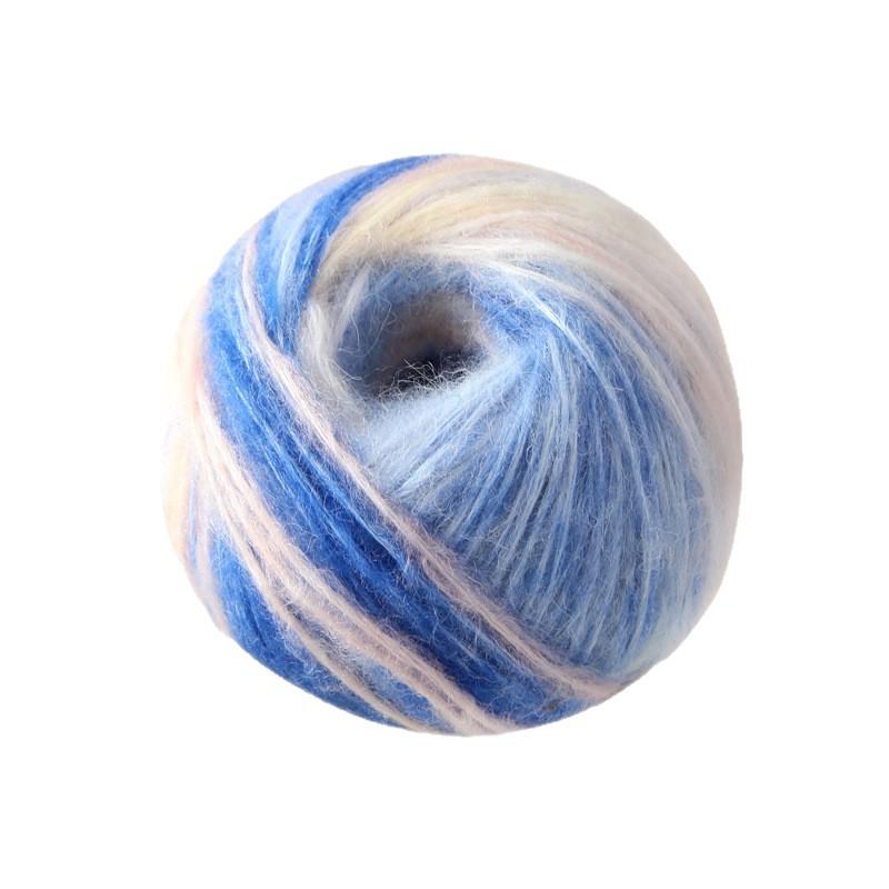 Silk Gradient Rainbow Mohair Yarn Pack for Hand-knitted Scarf/Shawl