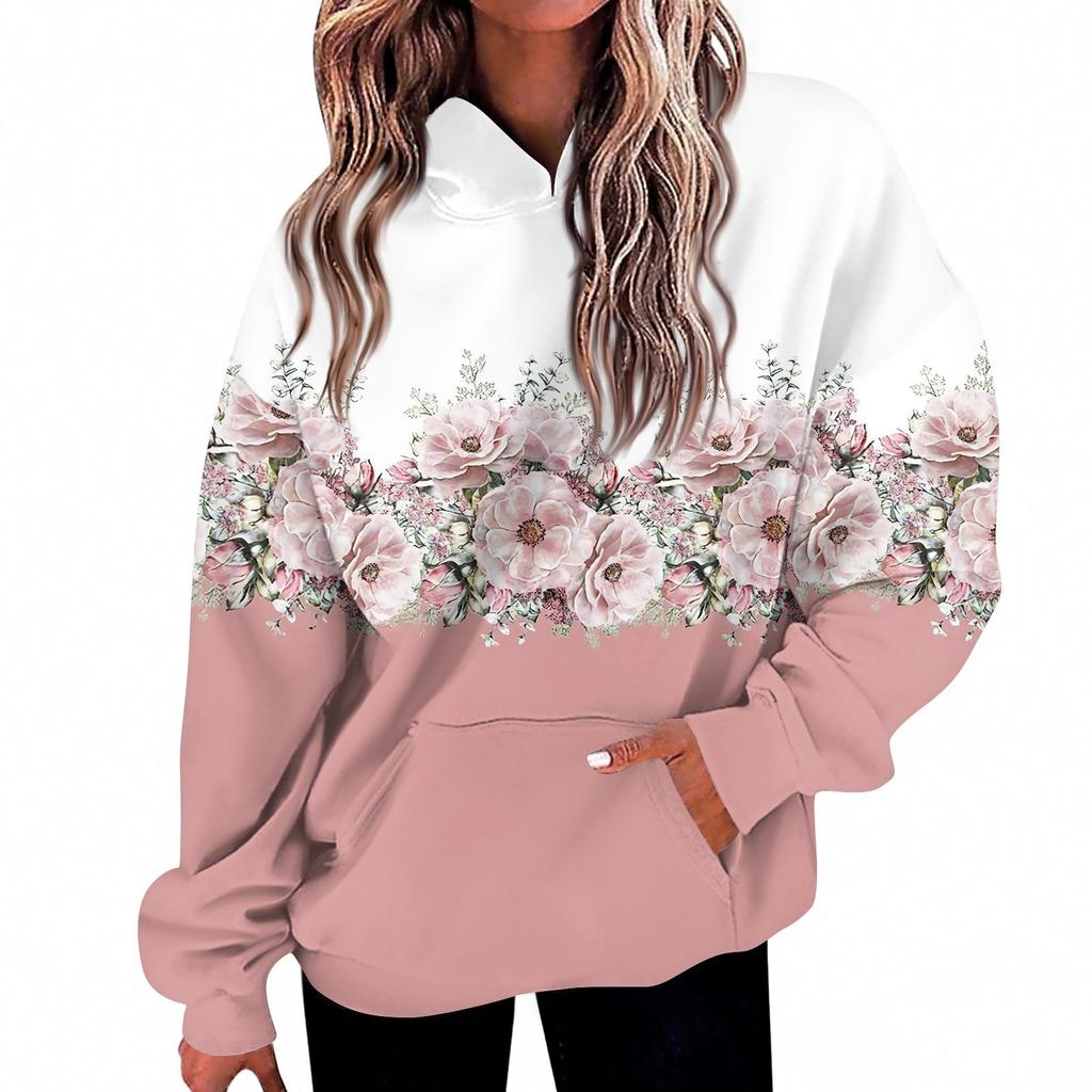 Women's Fashion Daily  Casual V-Neck Long Sleeve Printed Top