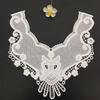 Mercerized Silk Lace Collar with 3D Embroidered Brooch