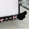 Computer Monitor Decor Strip Stickers Black Bow Lace Wings Design Desk Screen Decor Gaming Room Display Screen Ornaments