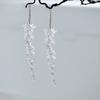 2Pcs Acrylic Leaf-Shaped Water Drop Christmas Ornaments Transparent Icicle Pendant Christmas Tree New Year Decoration Winter