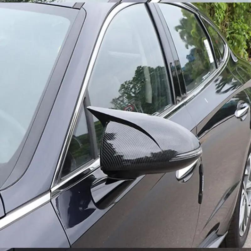 Für Hyundai Sonata DN8    Rückspiegelabdeckung Flügelkappe Außentür Rückspiegelgehäuse Zierleiste Carbonfaser-Optik