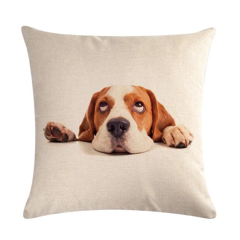 Mops Haustier Hund Muster Baumwolle Leinen Überwurf Kissen Kissenbezug Auto Haus Sofa Bett Dekorative Kissenhülle Funda Cojin