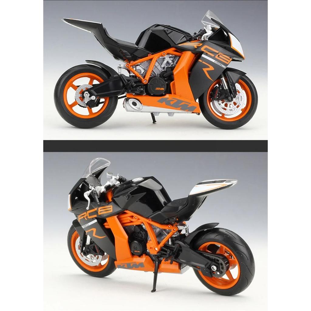 Welly 1/10 KTM 1190 RC8 R Alloy Racing Motorcycle Model Metal Street Cross-country Sports Motorcycle Model Simulation Kids Gifts