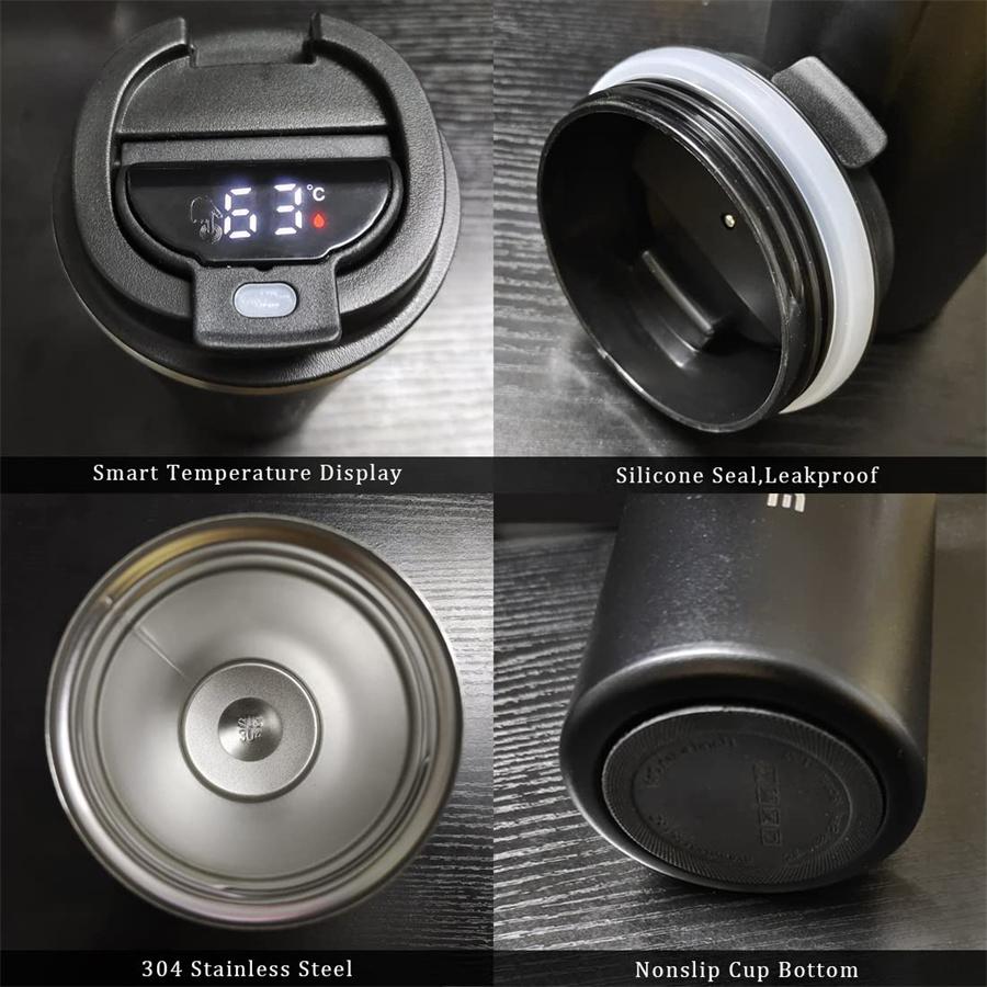 Edelstahl Smart Coffee Tumbler Thermosbecher mit intelligenter Temperaturanzeige Tragbarer Reisebecher 380 ml 510 ml