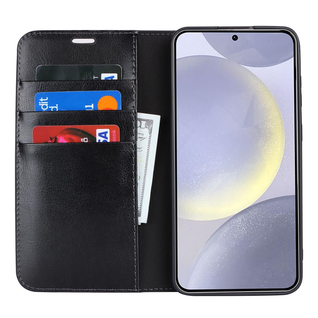 For Samsung Galaxy S24 Split Leather Case Crazy Horse Texture Wallet Flip Cover
