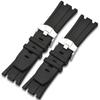 Klassisches schwarzes Uhrenarmband für Audemars und Piguet Royal Oak Strap FÜR AP 15710 26470 Gummi-Uhrenarmband Dornschließe Silikonband 28mm