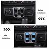 Light Blue Window Control Switch Button Decor Cover Trim For Jeep Wrangler JL JT