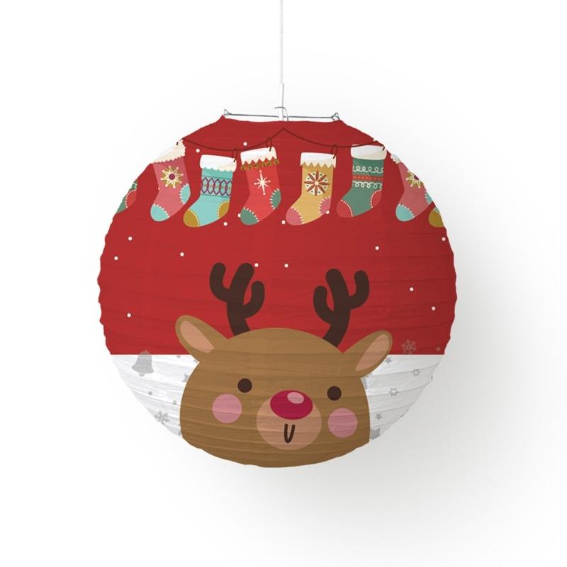 Christmas Paper Lantern Christmas Party Background Decor Accessory for Children Girl Boy Birthday Decor