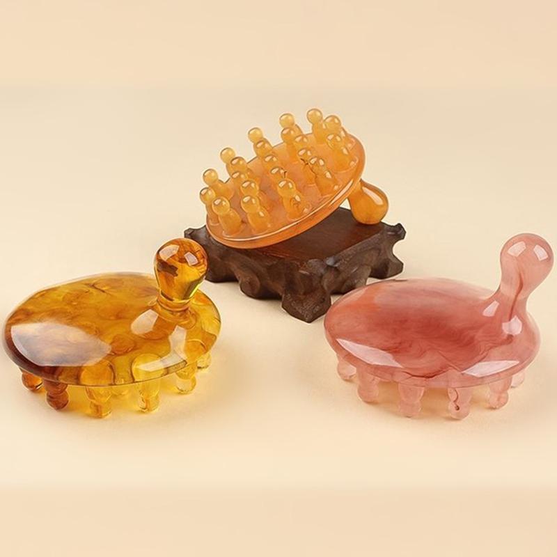 Harz Massage Meridianbürste Bauch Kopfhautbürste Fünf Elemente Körper Entblockierung Bauchmassage Beinmassagegerät