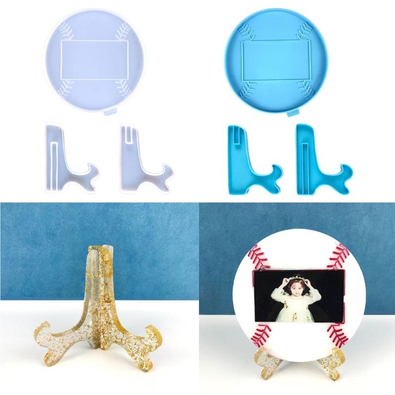 Resin Baseball Frame Mold Kit Resin Decorative Craft Molds Desktop Ornament Mold Jewelry Pendant Mold for Home Decor