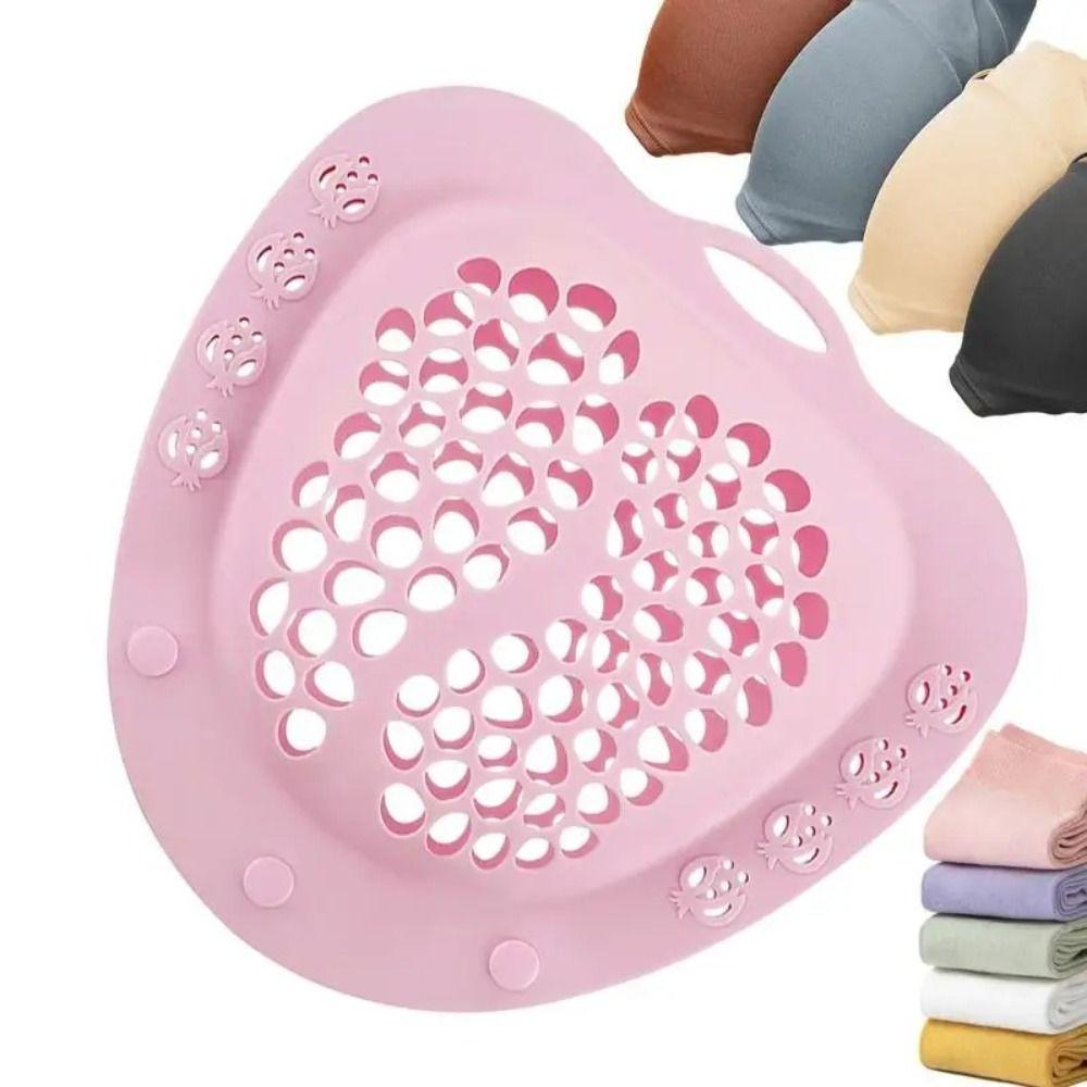 

Snap Closure Silicone Laundry Bag Heart-Shaped Lingerie Washing Bags Bra Wash Bag Small Clothing