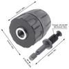1Pcs 1/4" Hex Shank Keyless Drill Chuck 3/8" To 24UNF Thread Impact Driver Conversion Tool