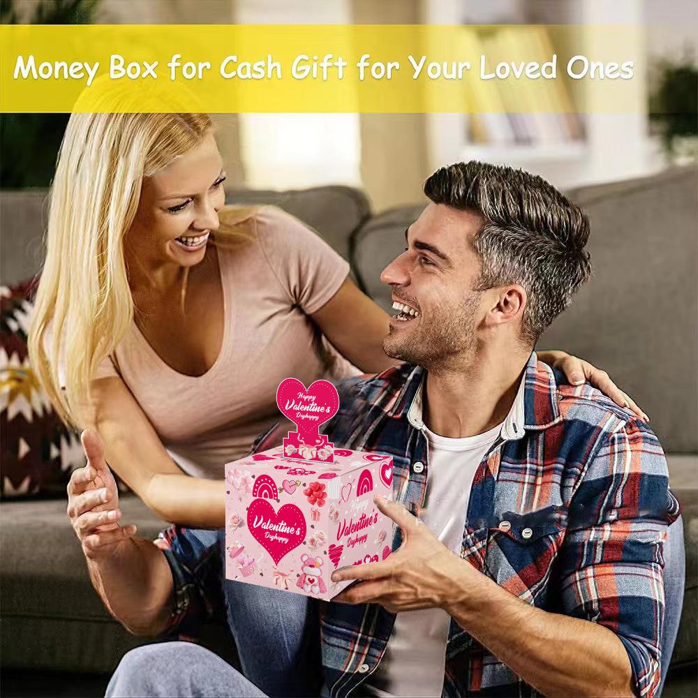 Valentine's Day Surprise Gift Box with Red Envelopes
