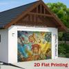 2D Whimsical Surrealist Dreamscape Backdrop Cloth for Party & Photoshoot