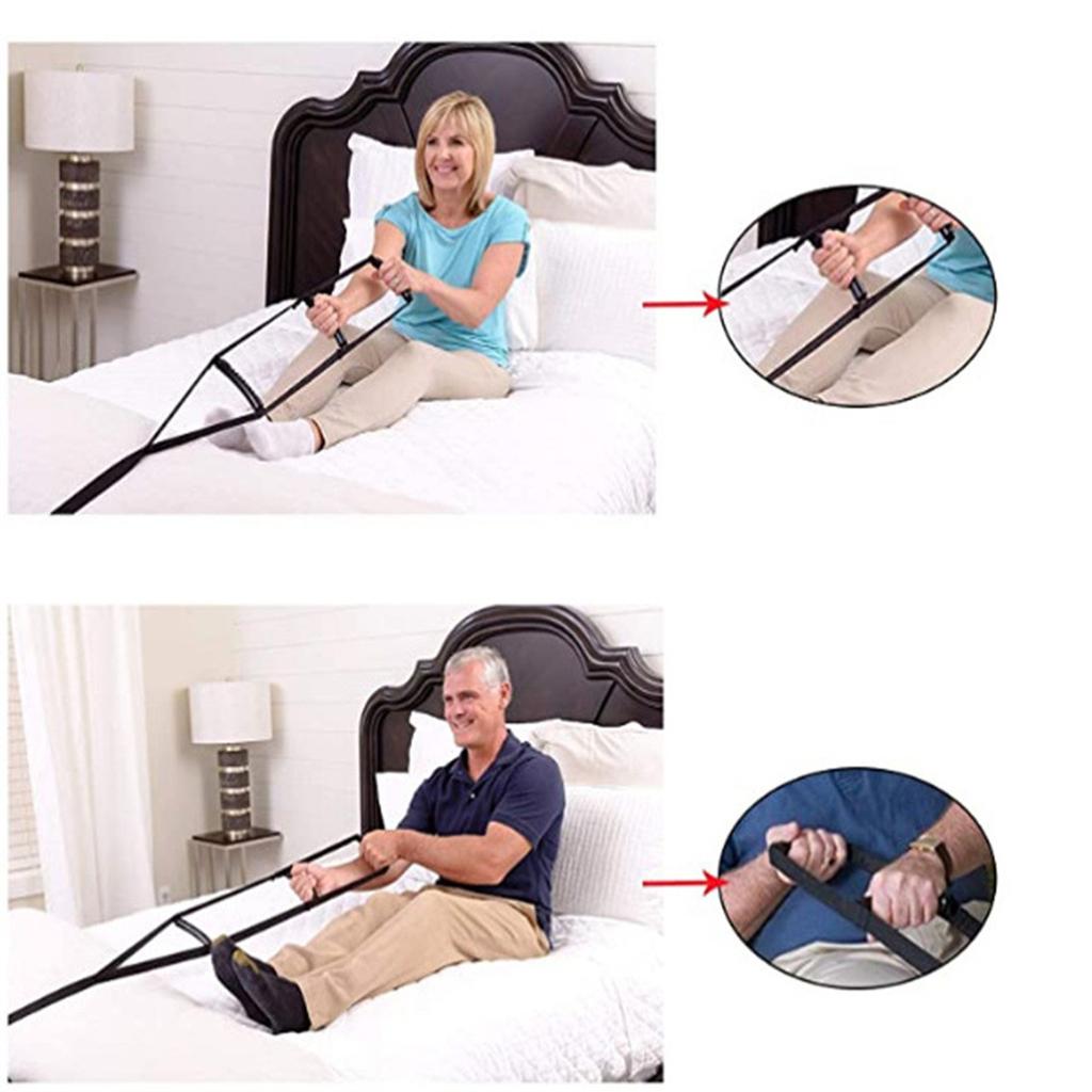 Bed Ladder Assist with Handle Grip Sit Up Pull Up Assistive Rope with Handle Adjustable Bed Ladder Strap Bed Helper