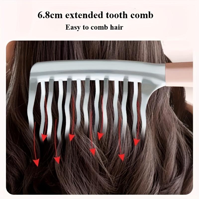 1pc double row wide teeth hairdressing comb for long curly hair, fluffy styling, curly hair management