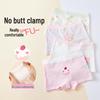 Girls' Pure Cotton Antibacterial Briefs, Class A with 100% Cotton Crotch, for Toddlers & Older Children, Four-Corner Style.