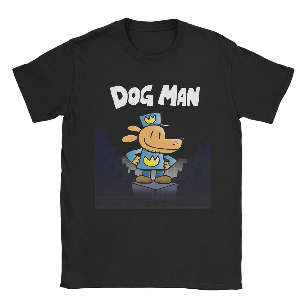 Men Kid Funny Animation Adventure Movie T Shirts Dog Man Pure Cotton Tops Novelty Short Sleeve Crewneck Tee Shirt Unique TShirt