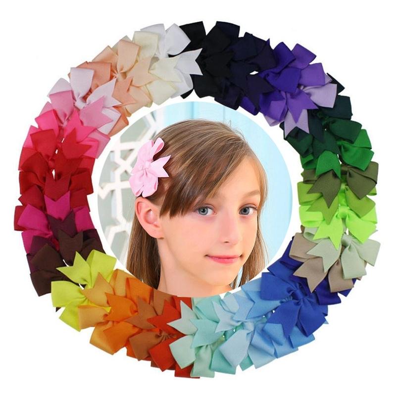 10Pcs Baby Girl Kids Hair Bow Alligator Clips Grosgrain Ribbon Bowknot Barrettes