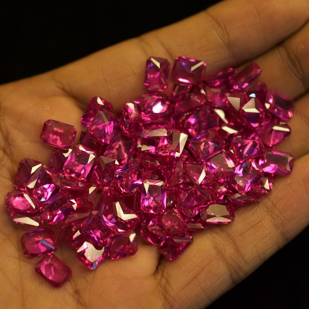 Natural Pink Sapphire Loose Gemstone 7.20 ct 7x5 mm Emerald Cut Lot September Birthday Birthstone