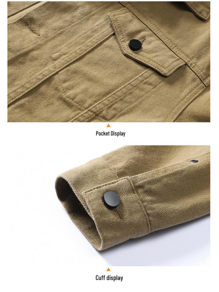 2025 Men's Casual Loose Denim Jacket - Trendy Korean Style for Spring and Autumn